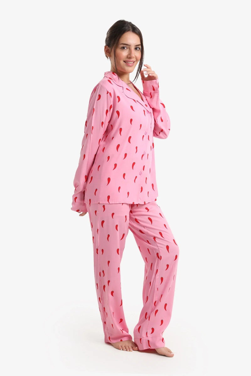 Carina Pepper Print Relaxed Pyjama Set - Image 4